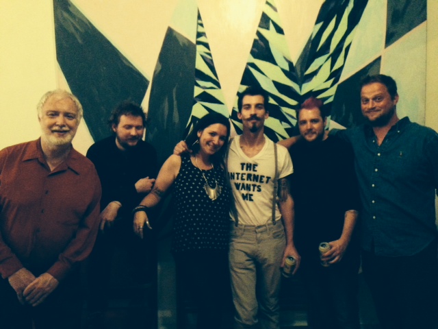 L-R: Tony Hoffman, Peter Milne Greiner, Lynne DeSilva-Johnson, Kevin William Reed, Eric Meyer, and Benjamin Wiessner at the launch of THE OPERATING SYSTEM PRINT vol. 3