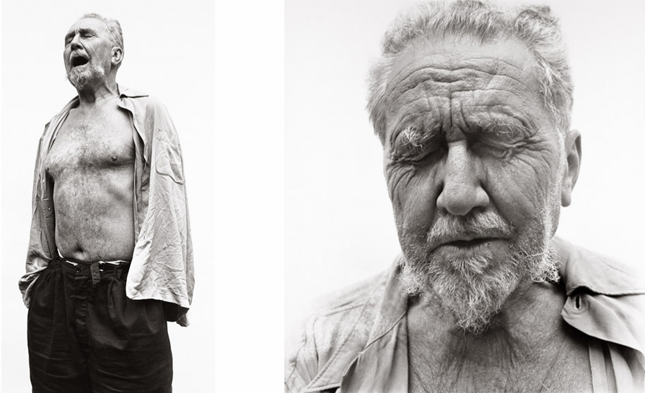 [Ezra Pound at William Carlos Williams' house in 1958 by Richard Avedon]